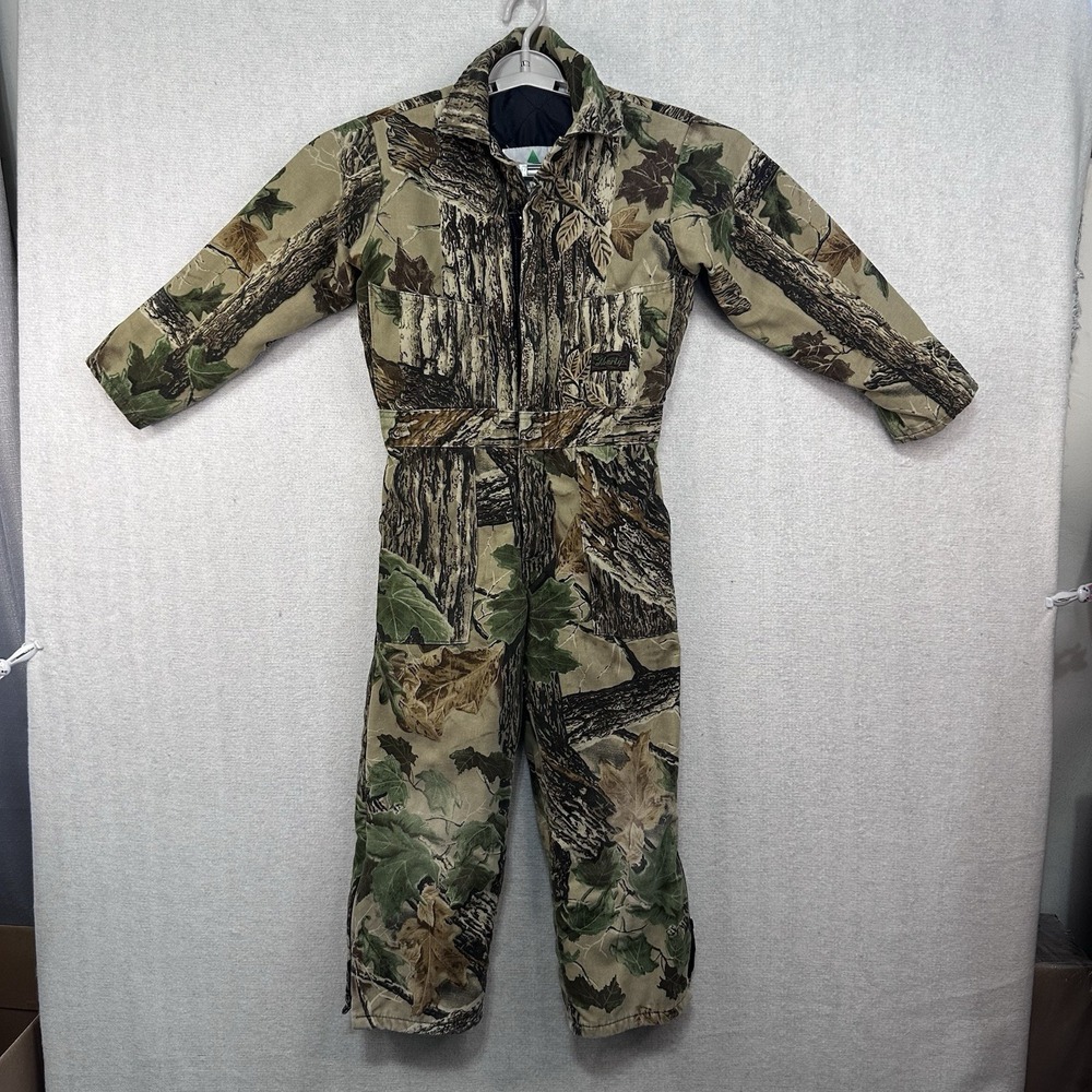 Vtg Liberty Coveralls Youth 10 Regular Realtree Camo Insulated Hunting